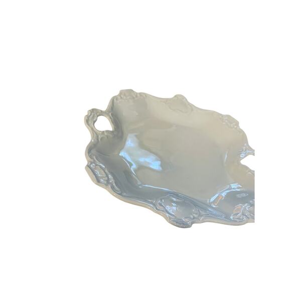 Kaiser Alka Kunst Vintage White Square Porcelain Handled Bon Bon Tray Dish - Picture 11 of 11